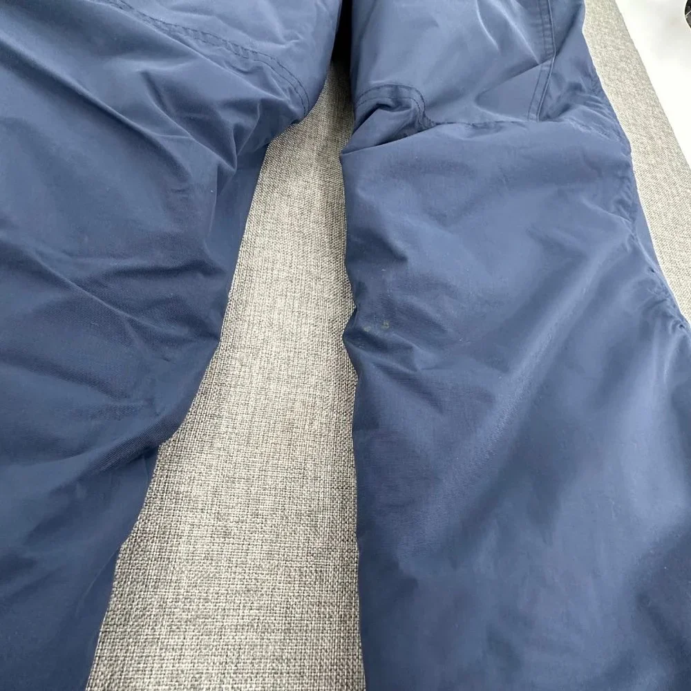 Essentials Boys Snow Pants Water‎ Resistant Navy Blue Neon Green Large (10) New